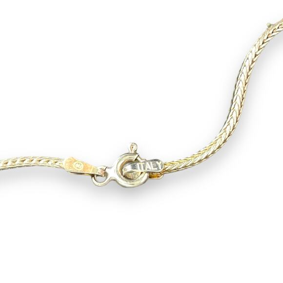 Vintage sterling silver 925 necklace 16 inch and charms - Picture 4 of 5